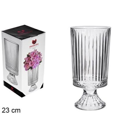 VASO DI VETRO TWILL 23 CM